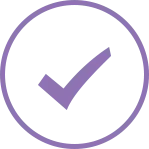 Purple Tick Icon Mob